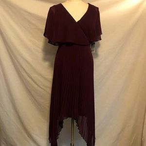 Kensie: NWT: aubergine/plum chiffon dress